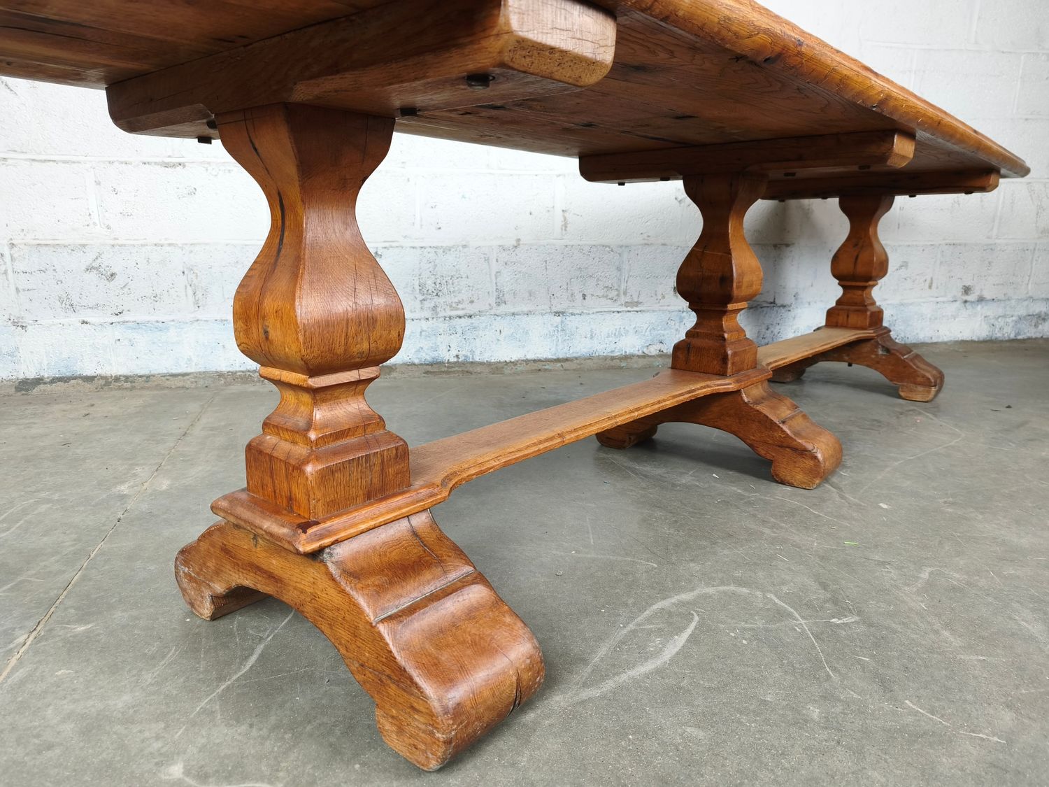 Solid oak monastery table