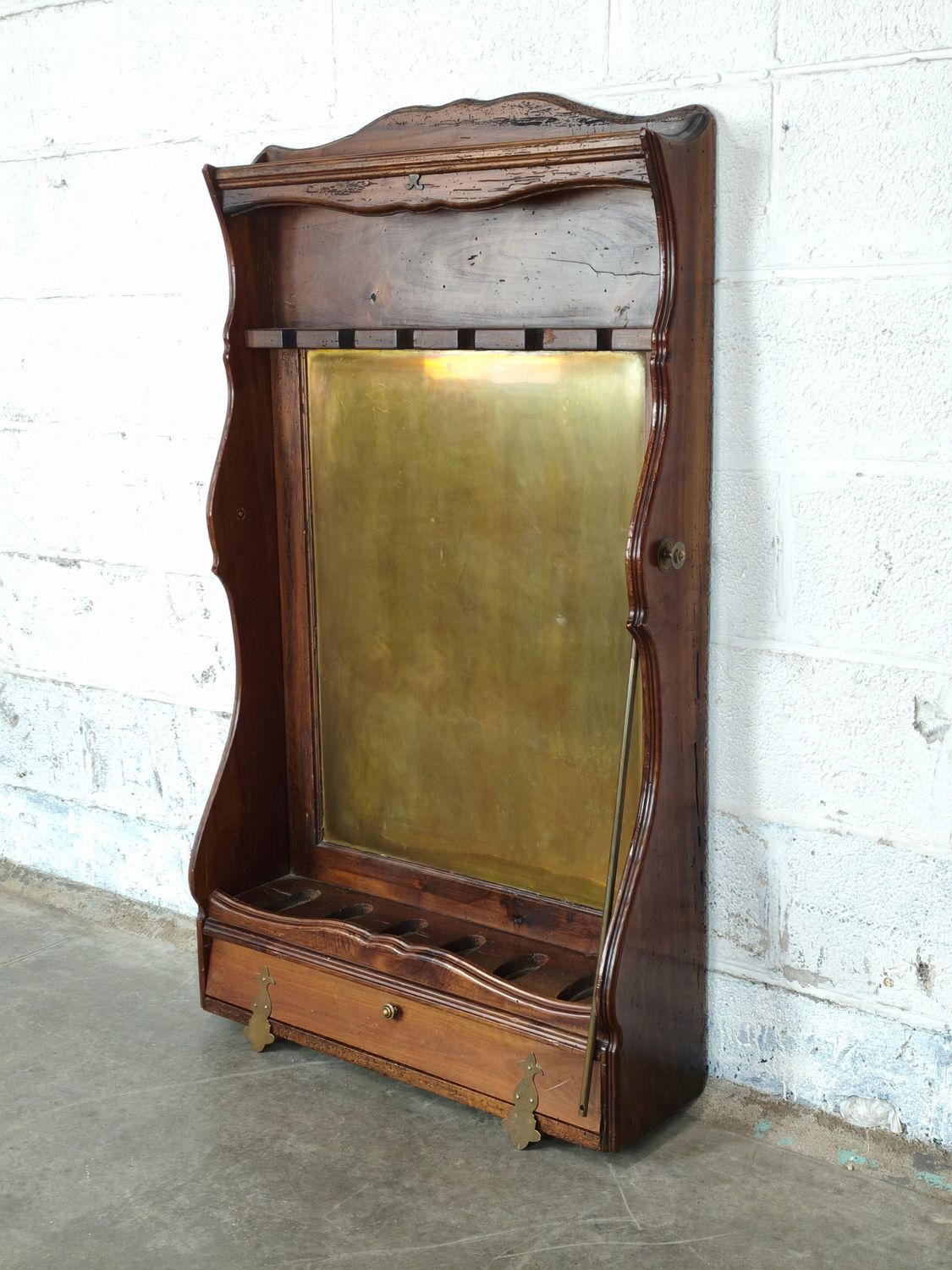Antique wooden gun rack