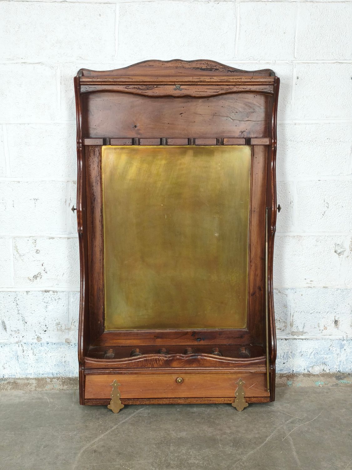 Antique wooden gun rack