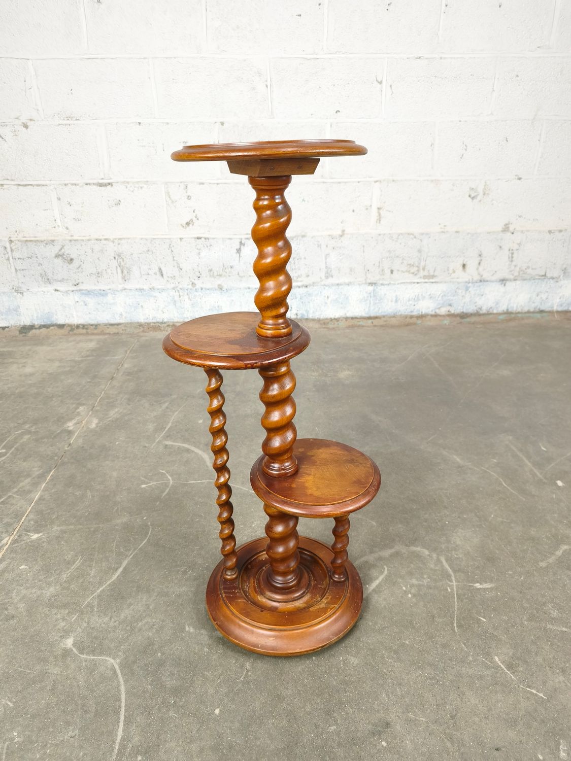Antique wooden plant stand