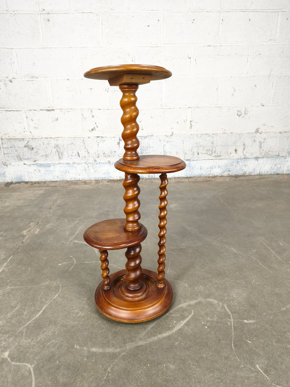 Antique wooden plant stand