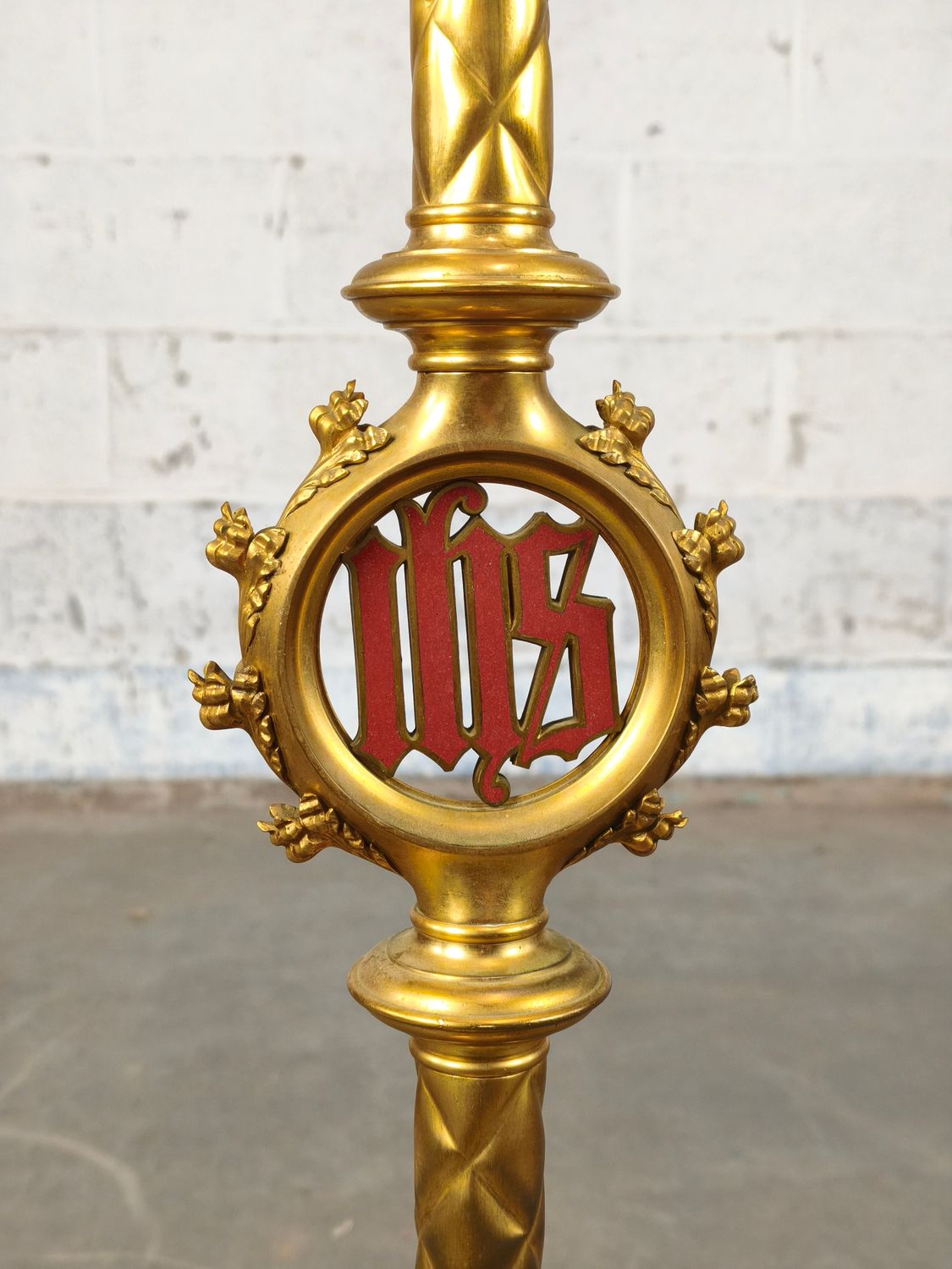 Large bronze church candlestick