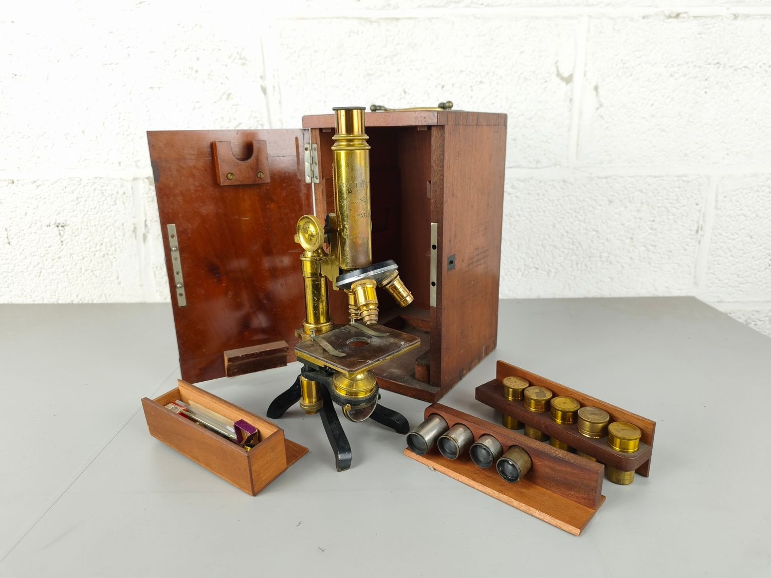 Antique microscope Nachet &amp; Fils