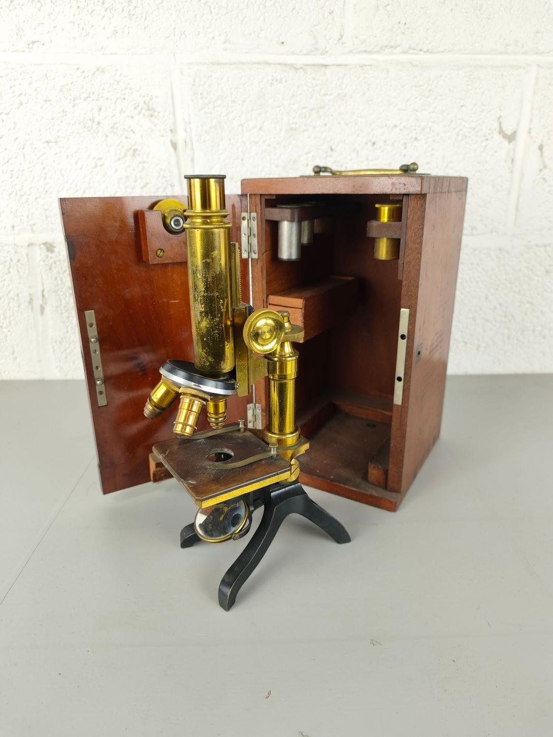 Antique microscope Nachet &amp; Fils