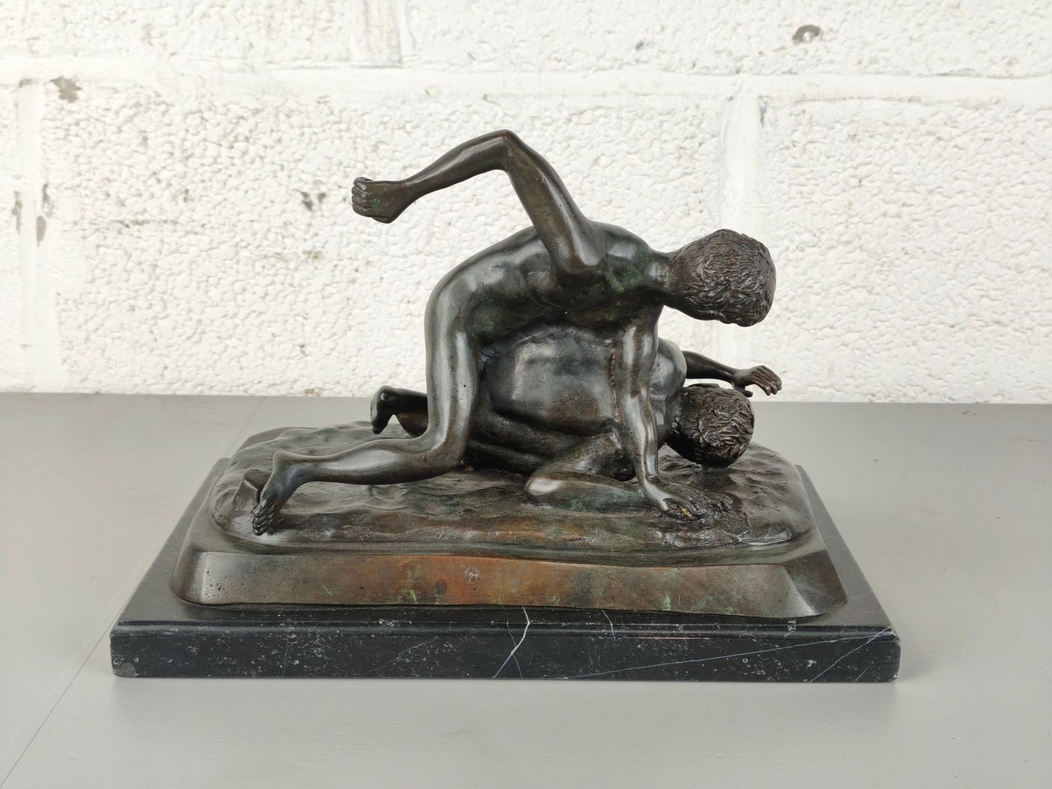 A. Rodin - Bronze statue of Roman wrestlers