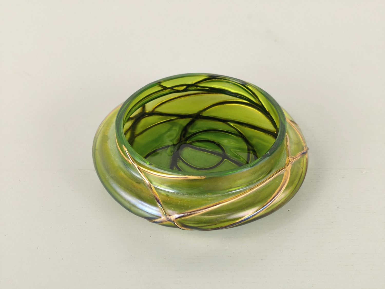 Antique iridescent vase by Kralik