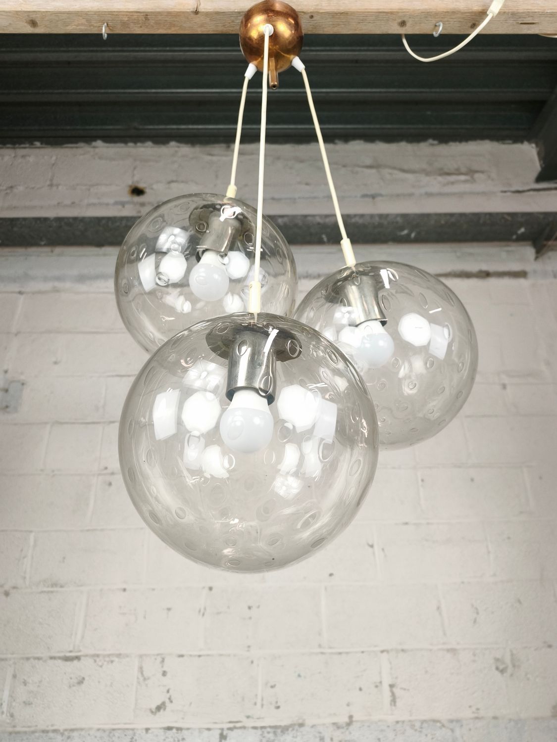Vintage glass lamp by Raak Amsterdam