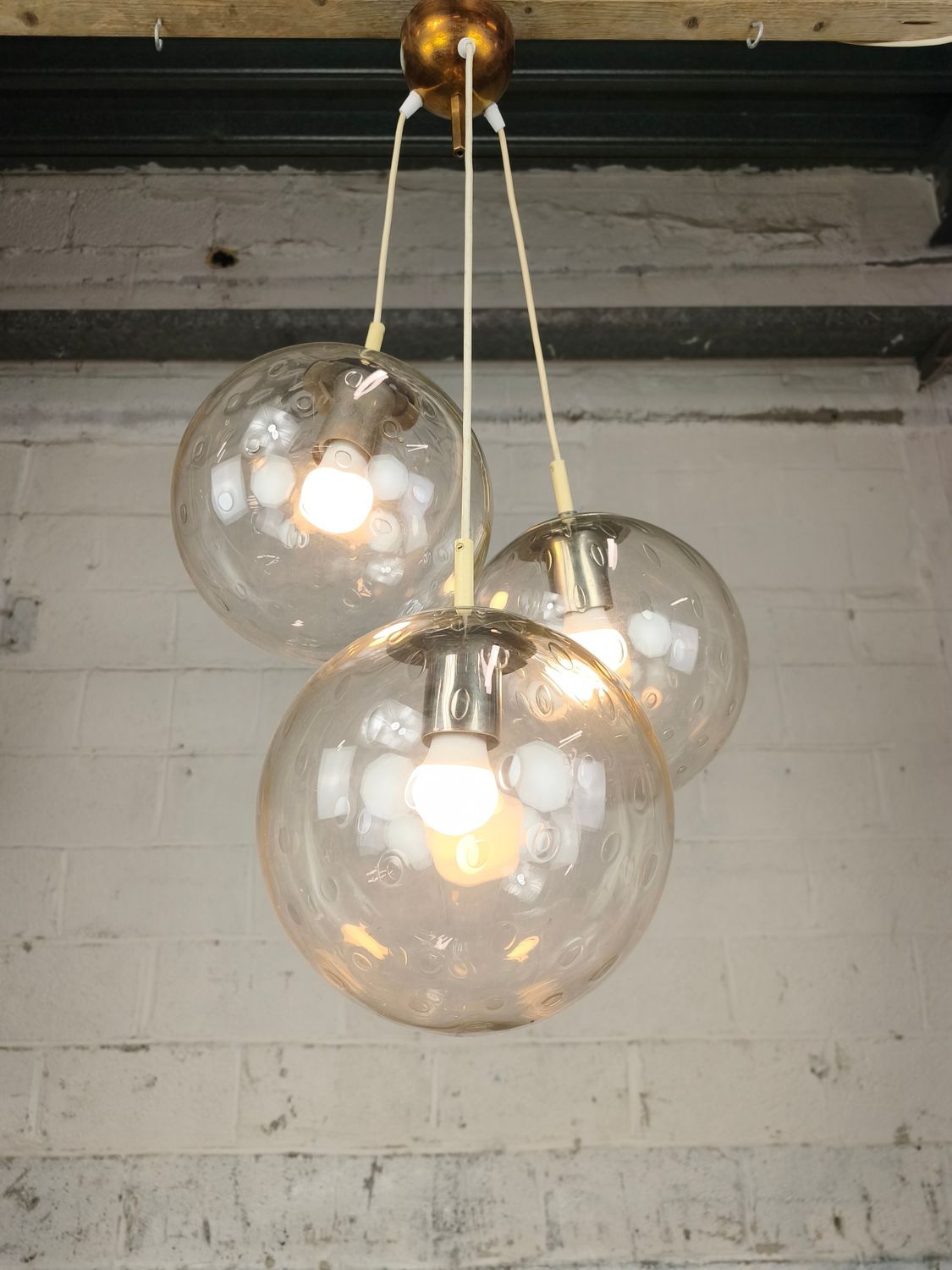 Vintage glass lamp by Raak Amsterdam
