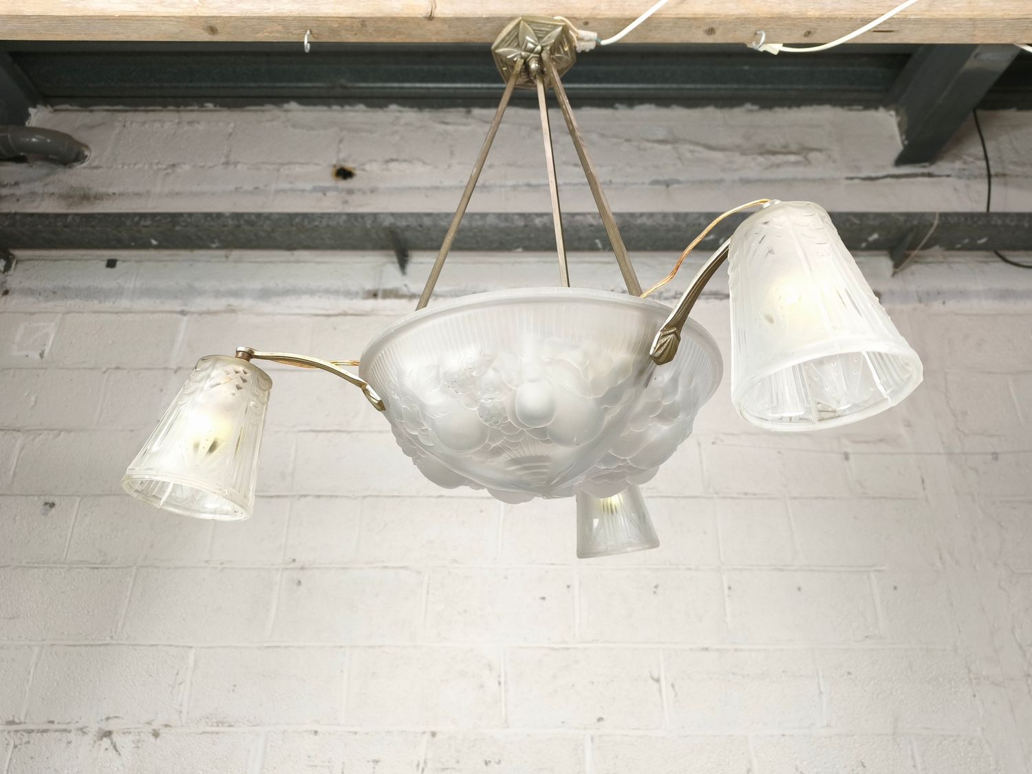 Art deco chandelier by Muller Frères