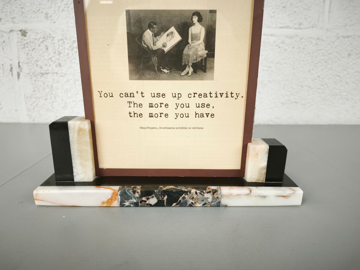 Marble art deco frame