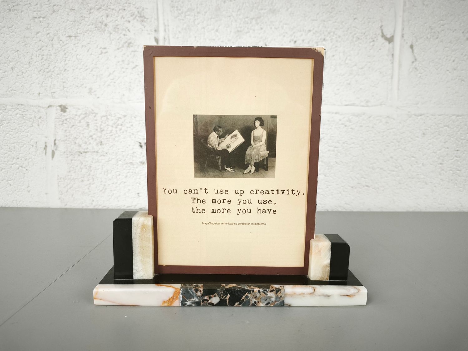 Marble art deco frame