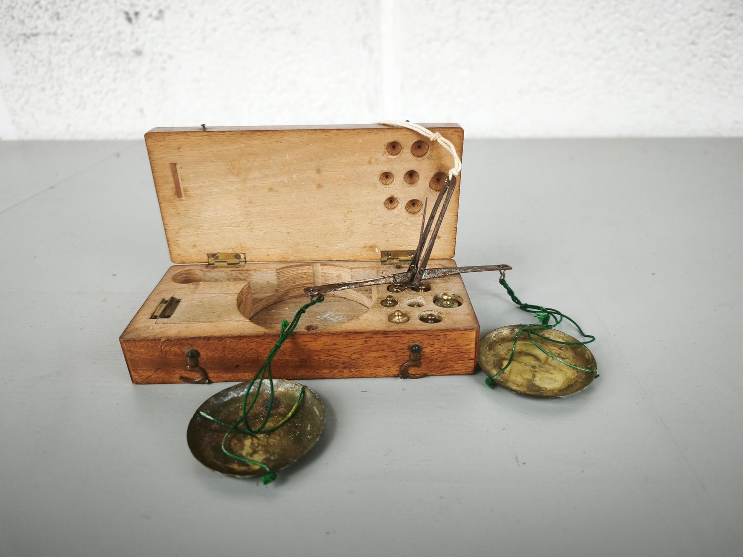 Antique coin / gold scale