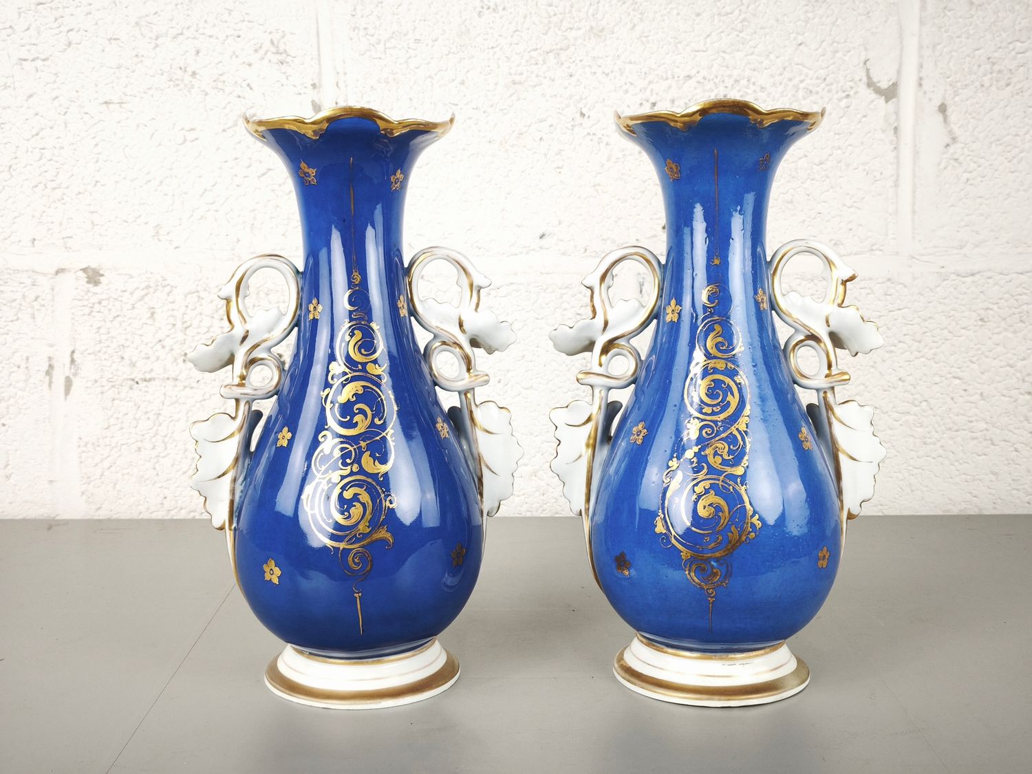 Pair of antique Christian Fischer vases