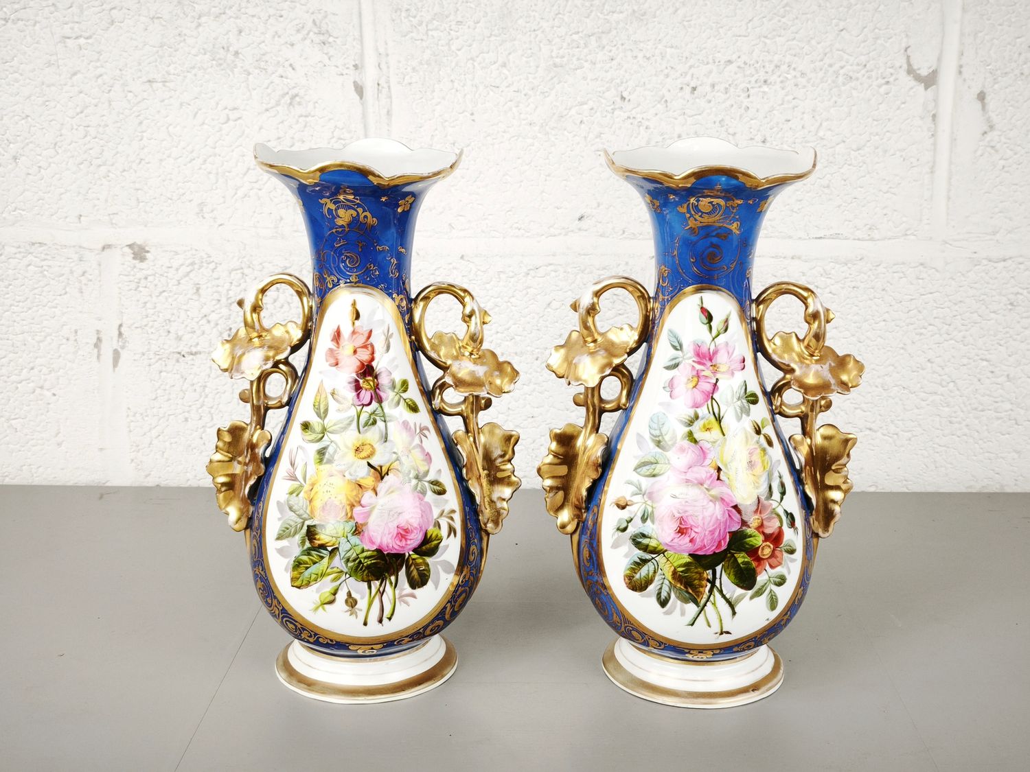 Pair of antique Christian Fischer vases