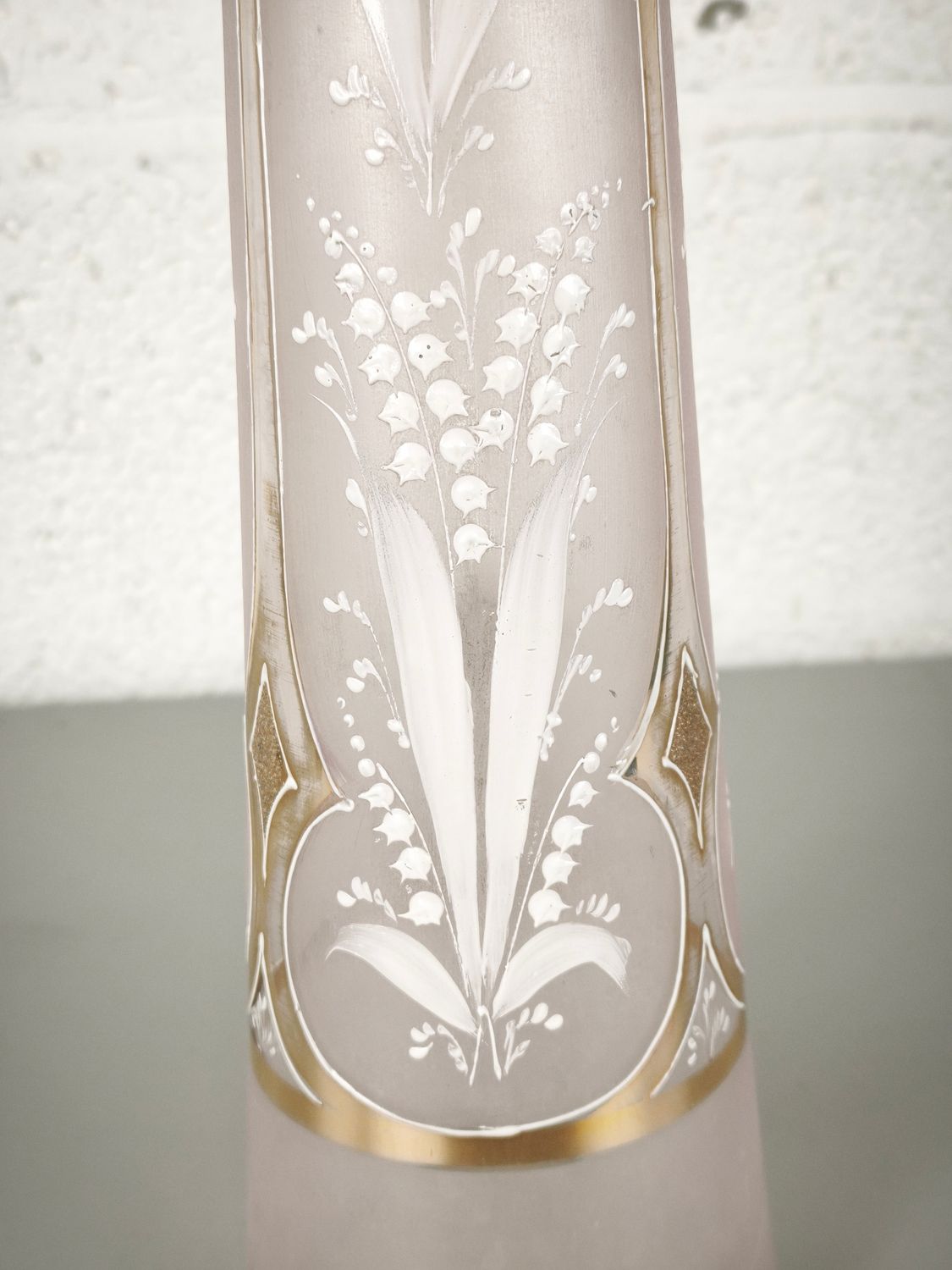 Antique glass art nouveau vase