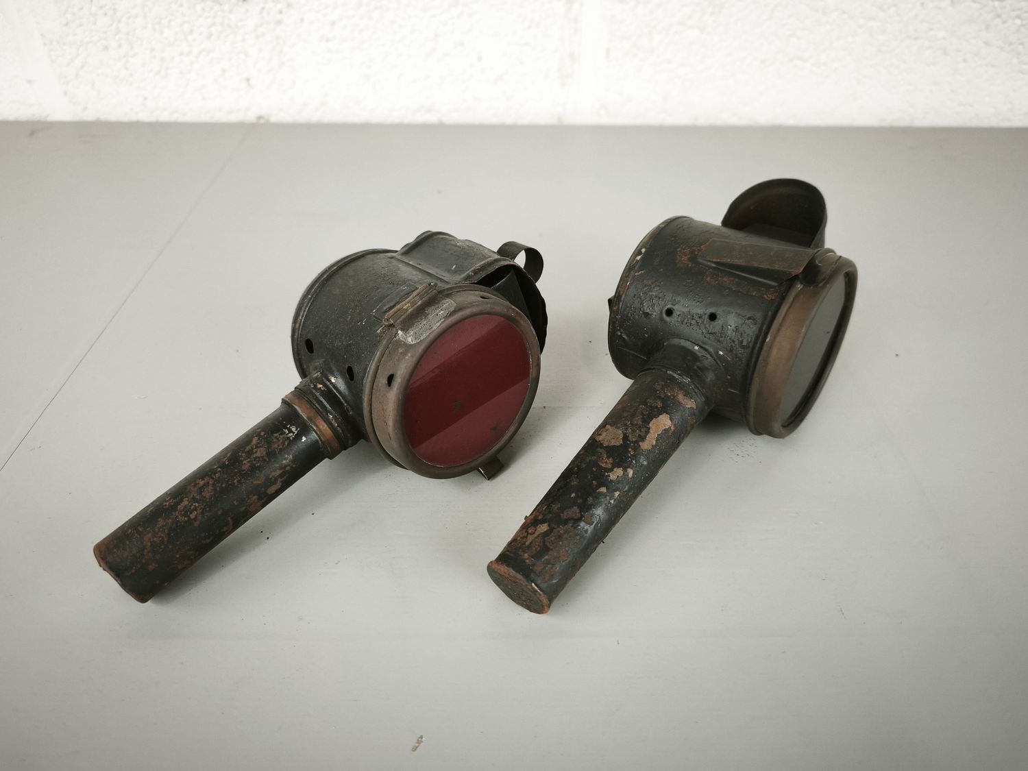 Pair of antique car taillights