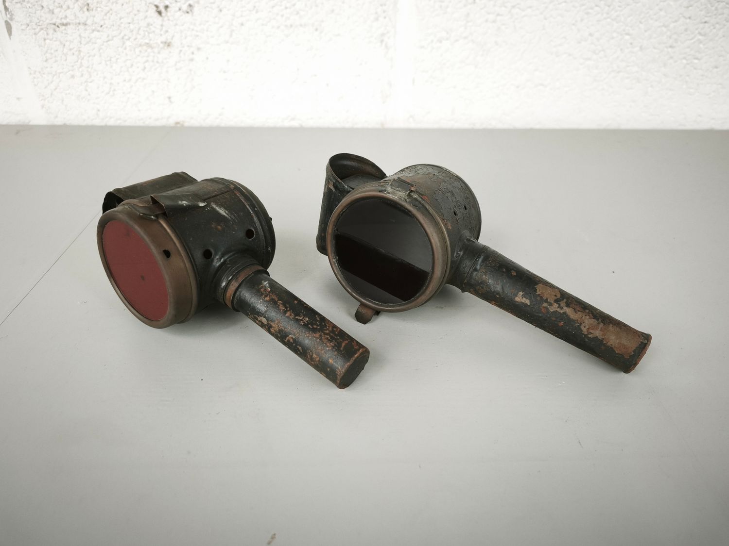 Pair of antique car taillights