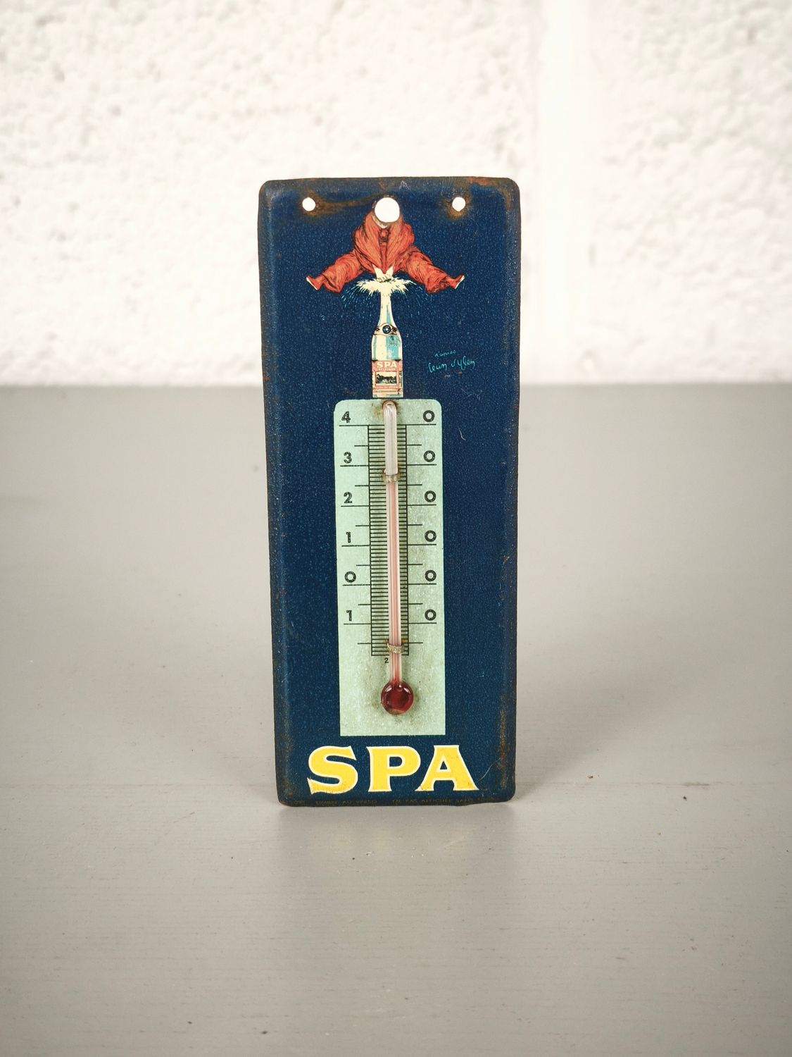 Tin Spa advertising thermometer