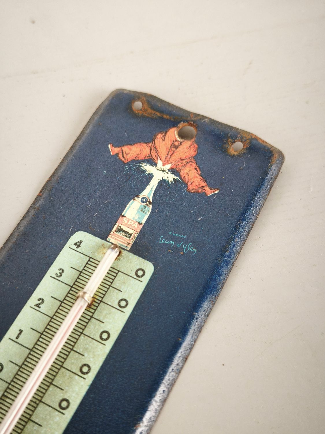 Tin Spa advertising thermometer