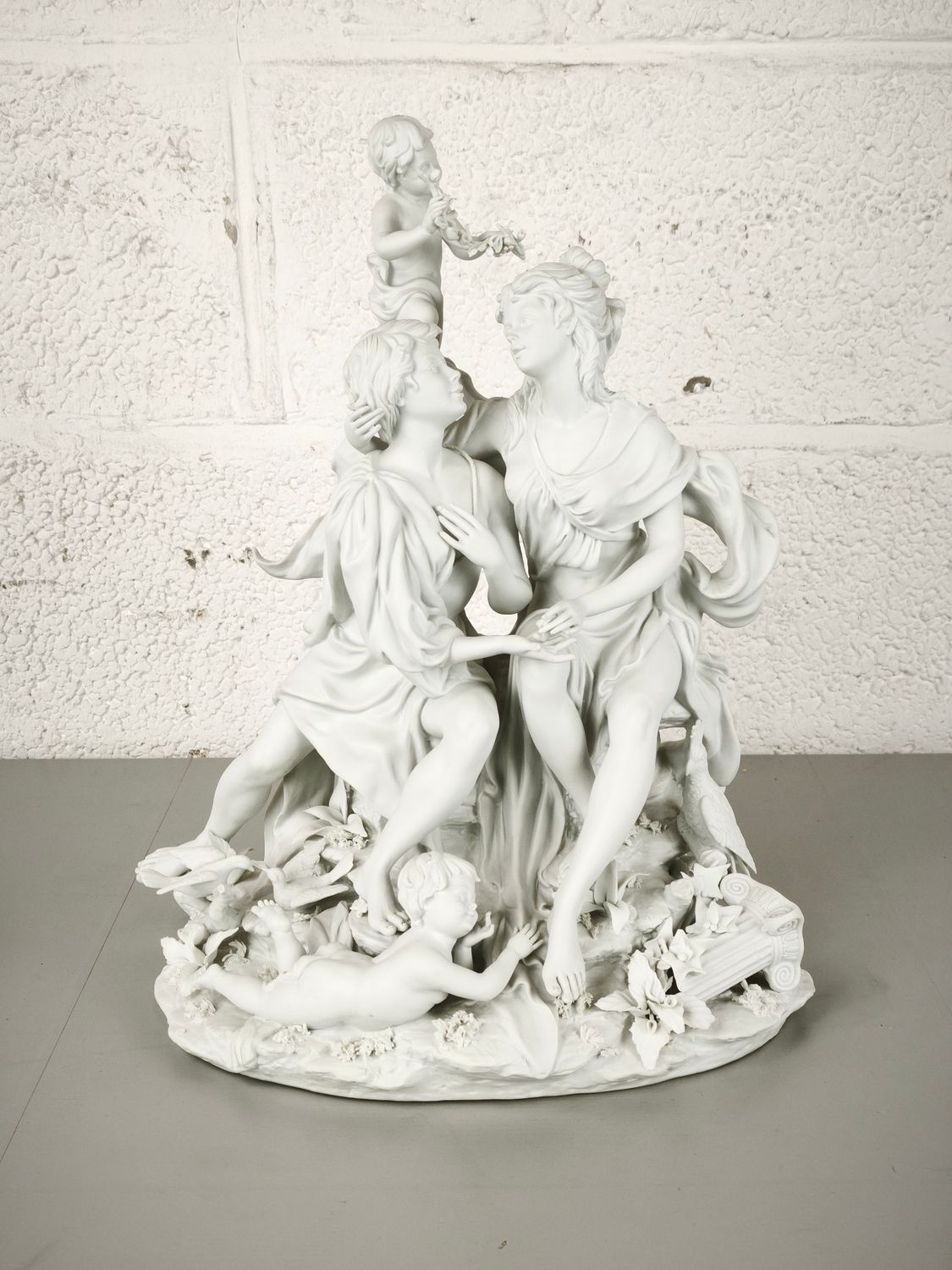 Large biscuit group by Capodimonte