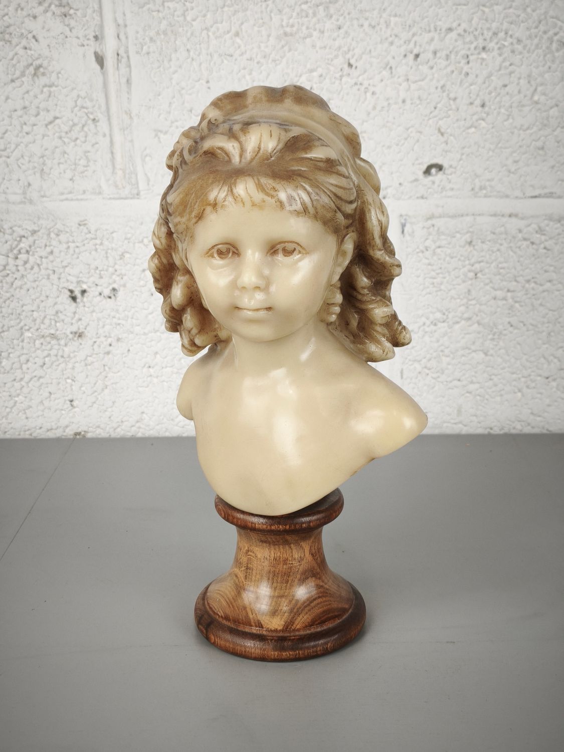 Wax bust of a girl