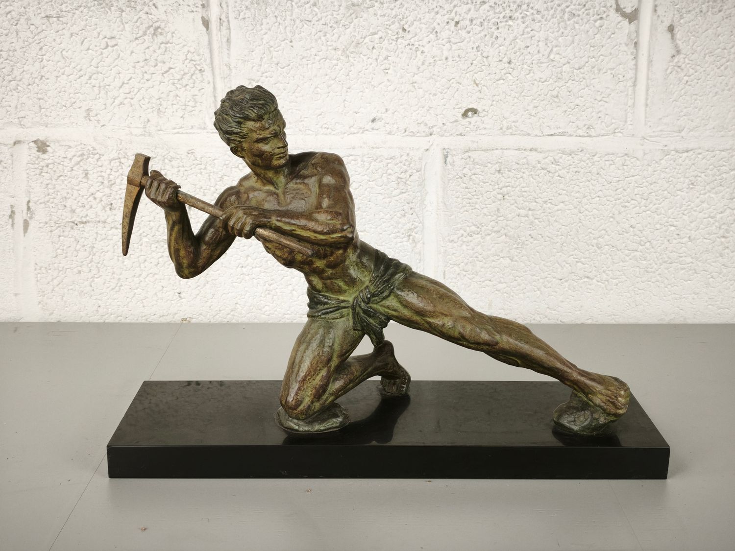 Art deco spelter statue