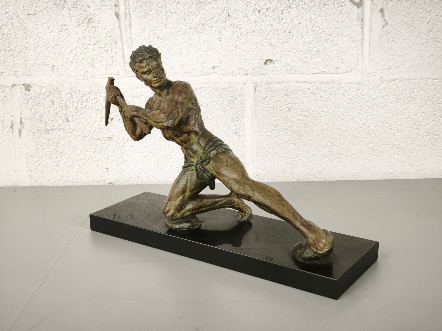 Art deco spelter statue