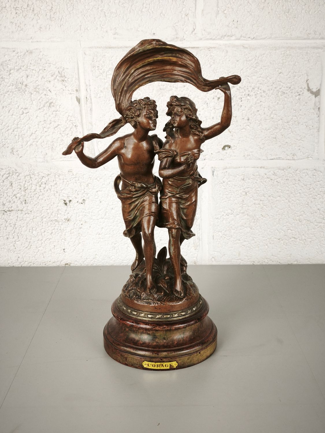 Zamak statue l'orage