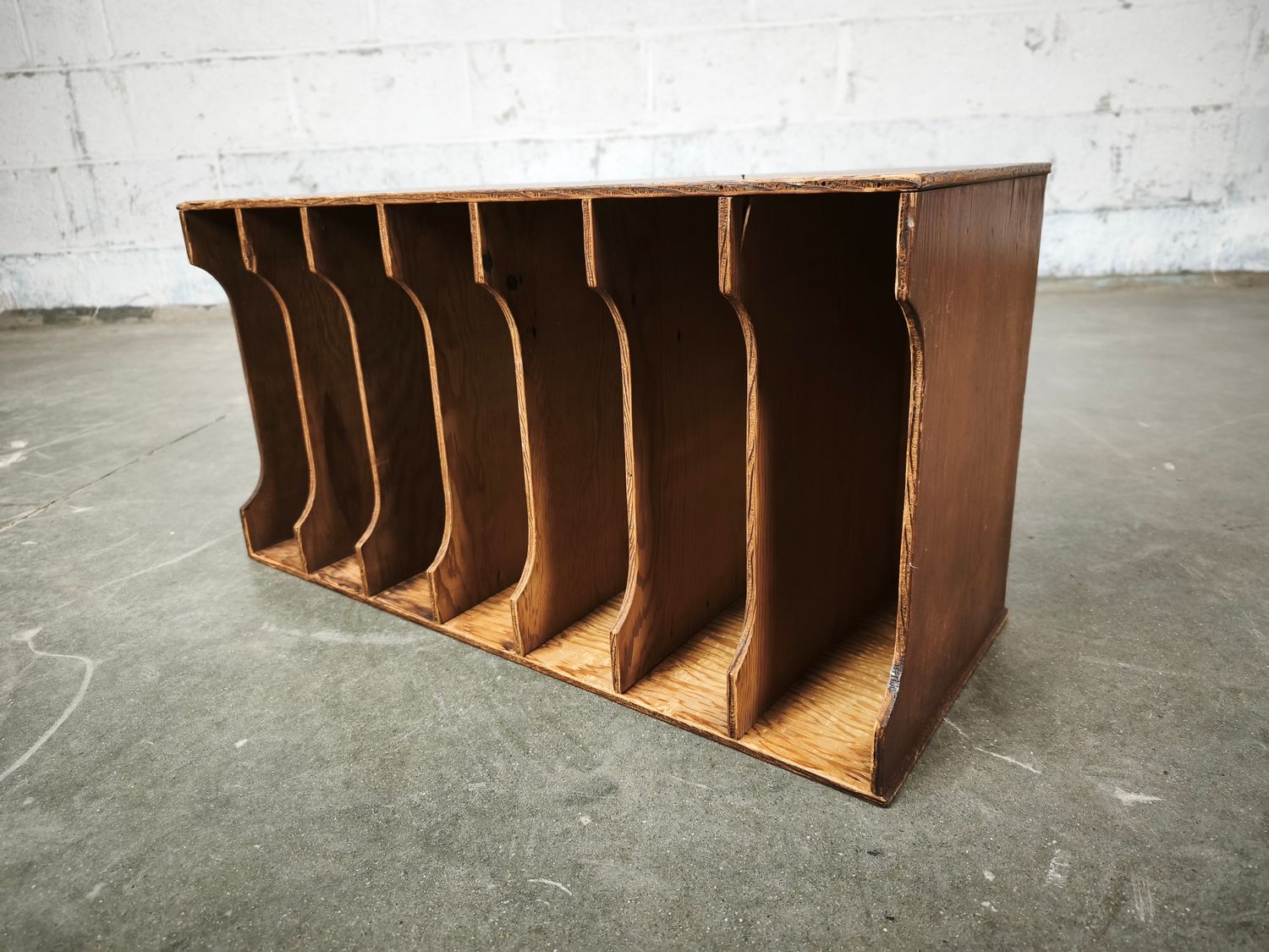 Wooden rack for records