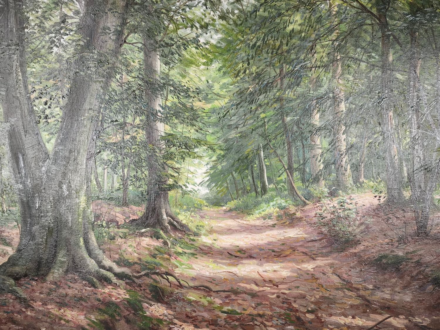 Albert Caullet - painting of a forest path