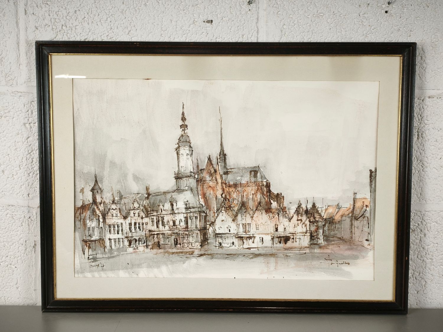 José van Gucht - watercolour - Veurne