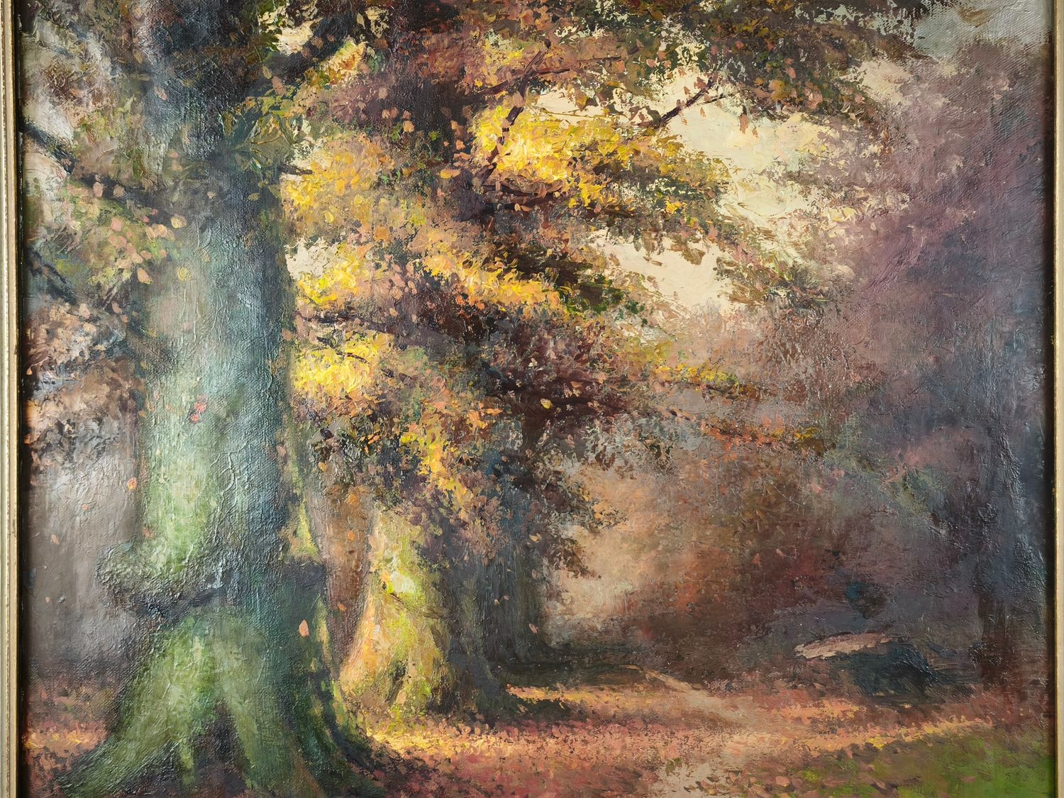 Albert Caullet - painting of a forest path