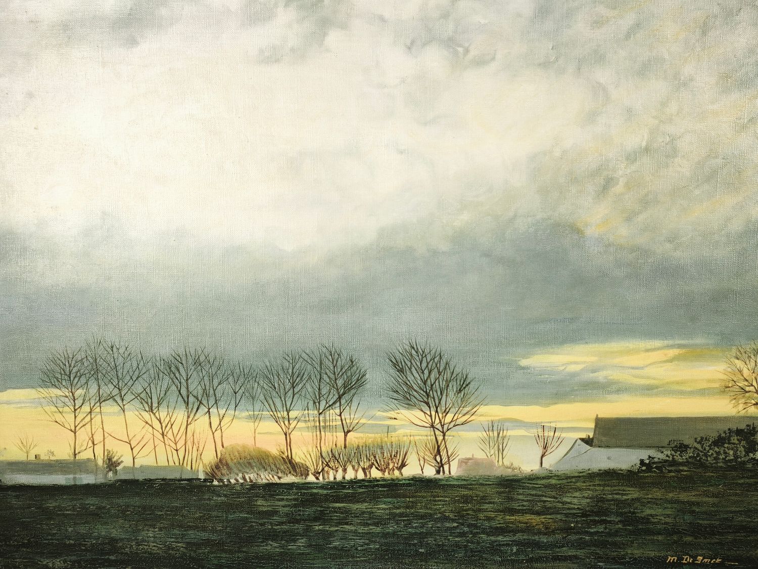 M. De Smet - Landscape by sunset