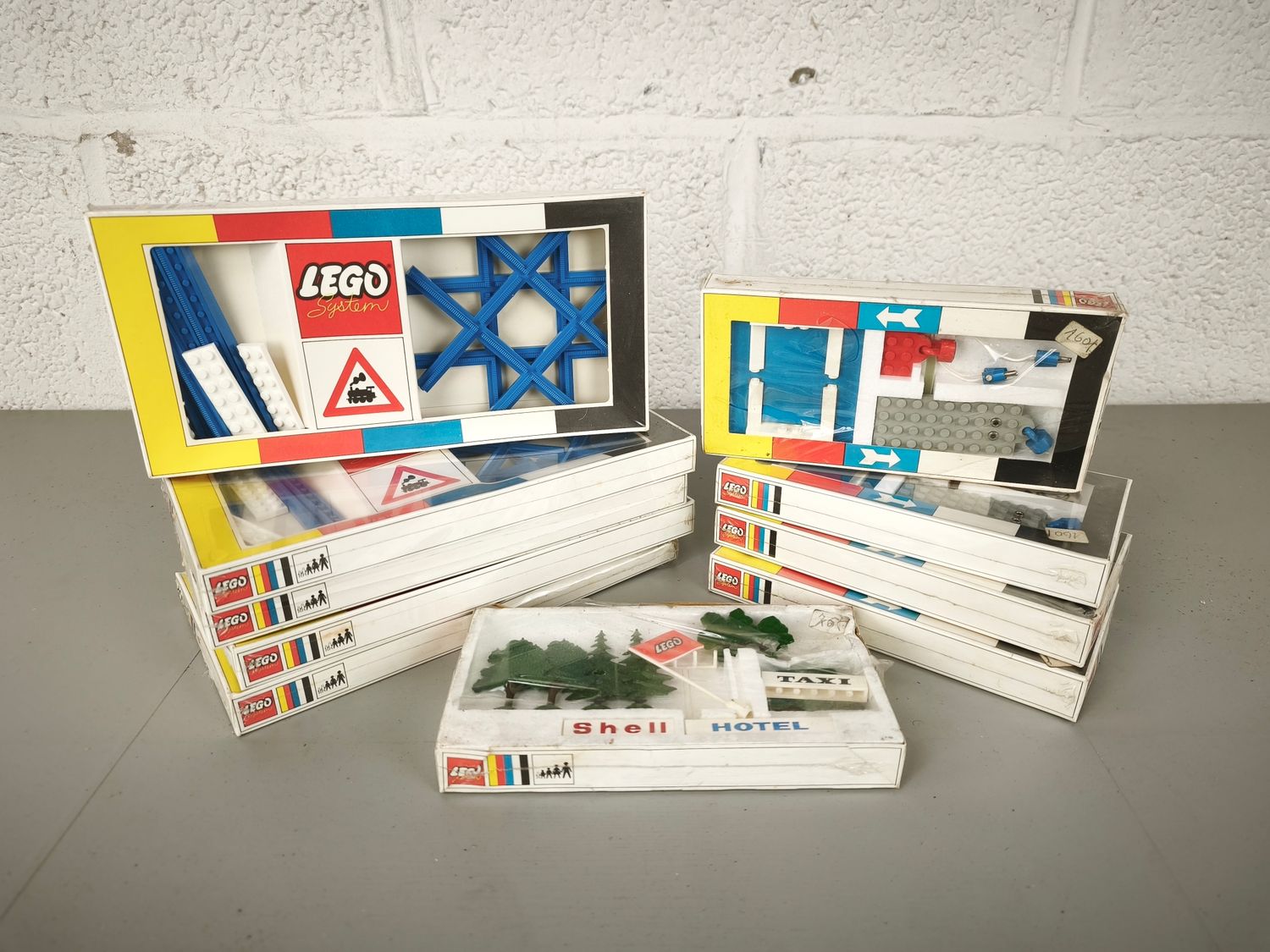 Vintage Lego system boxes