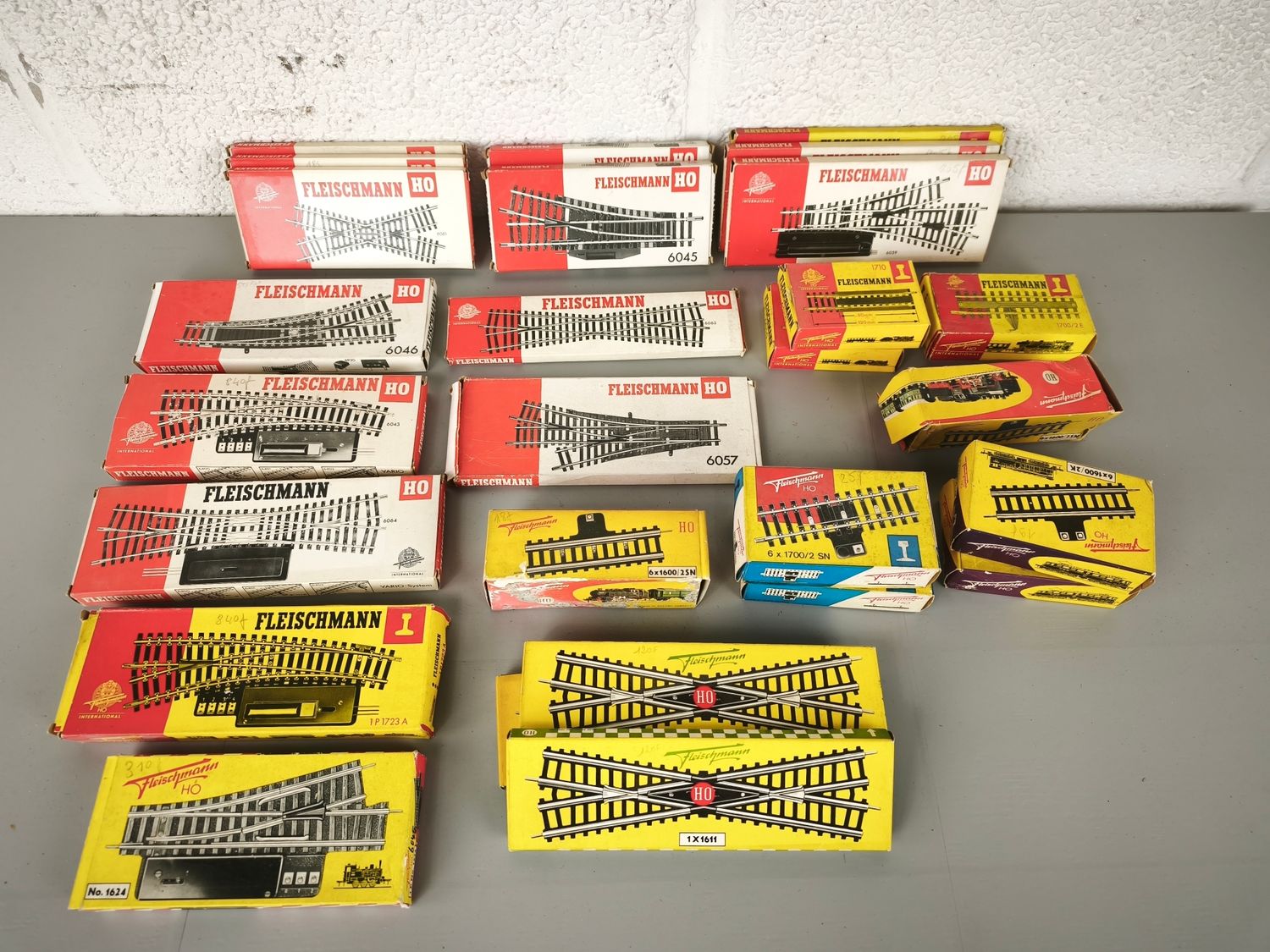 Lot of model train track accessories and components