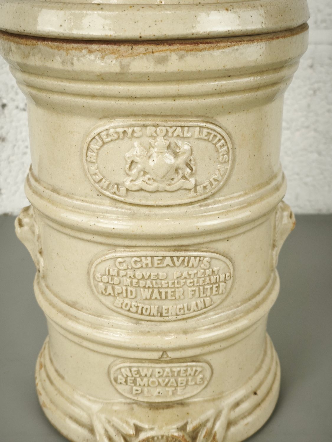 Antique water filter by G. Cheavin's