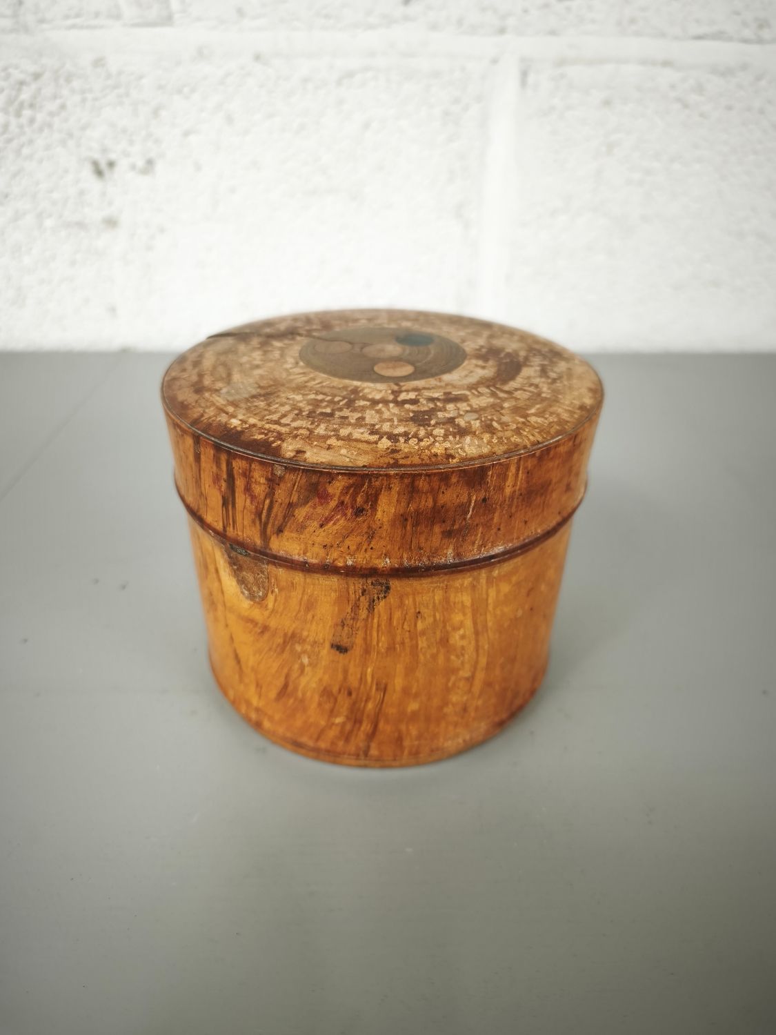 Antique wooden sewing box