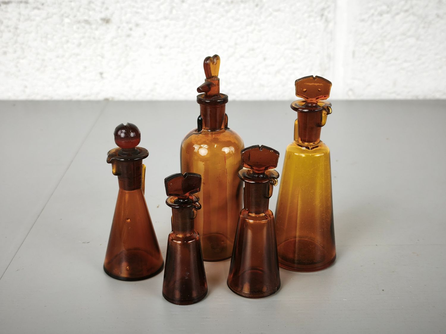 Set of 5 dropper bottles