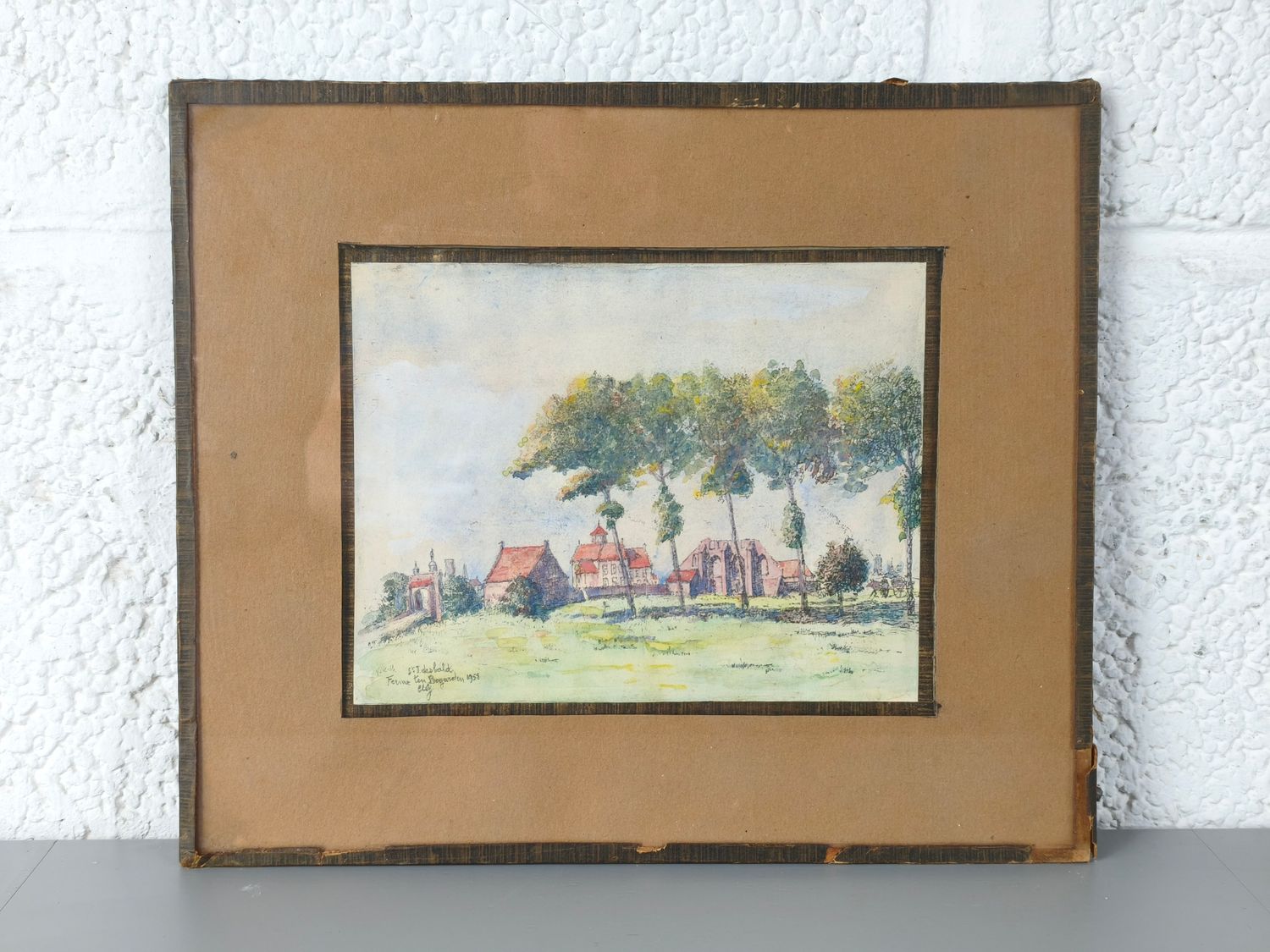 Watercolour of Ten Bogaerde in Koksijde