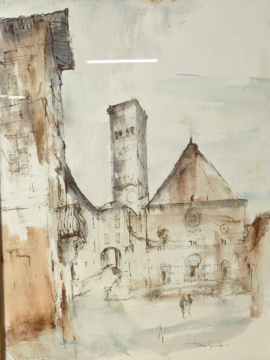 José van Gucht - watercolour - Assisi