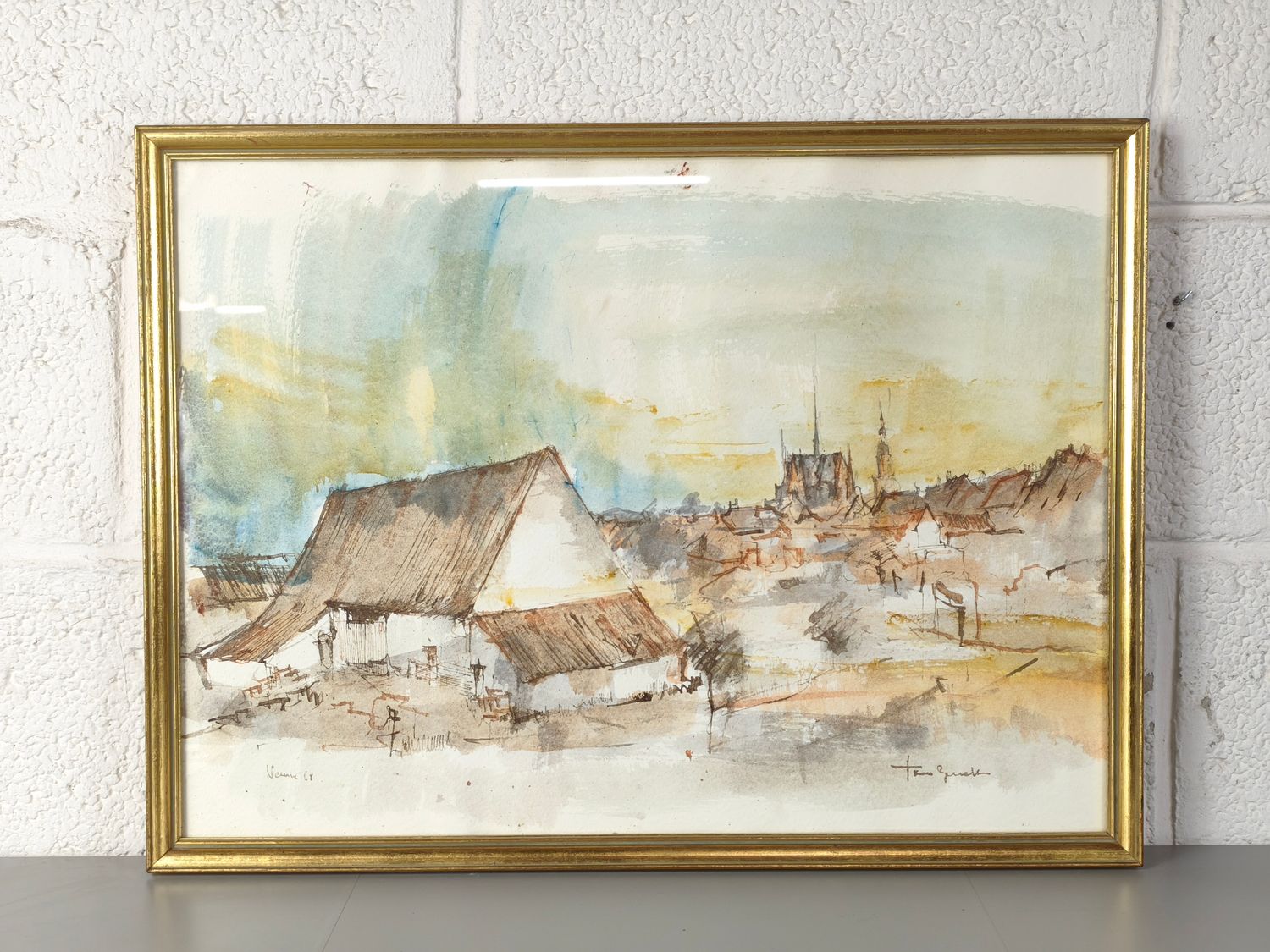 José van Gucht - watercolour - Veurne