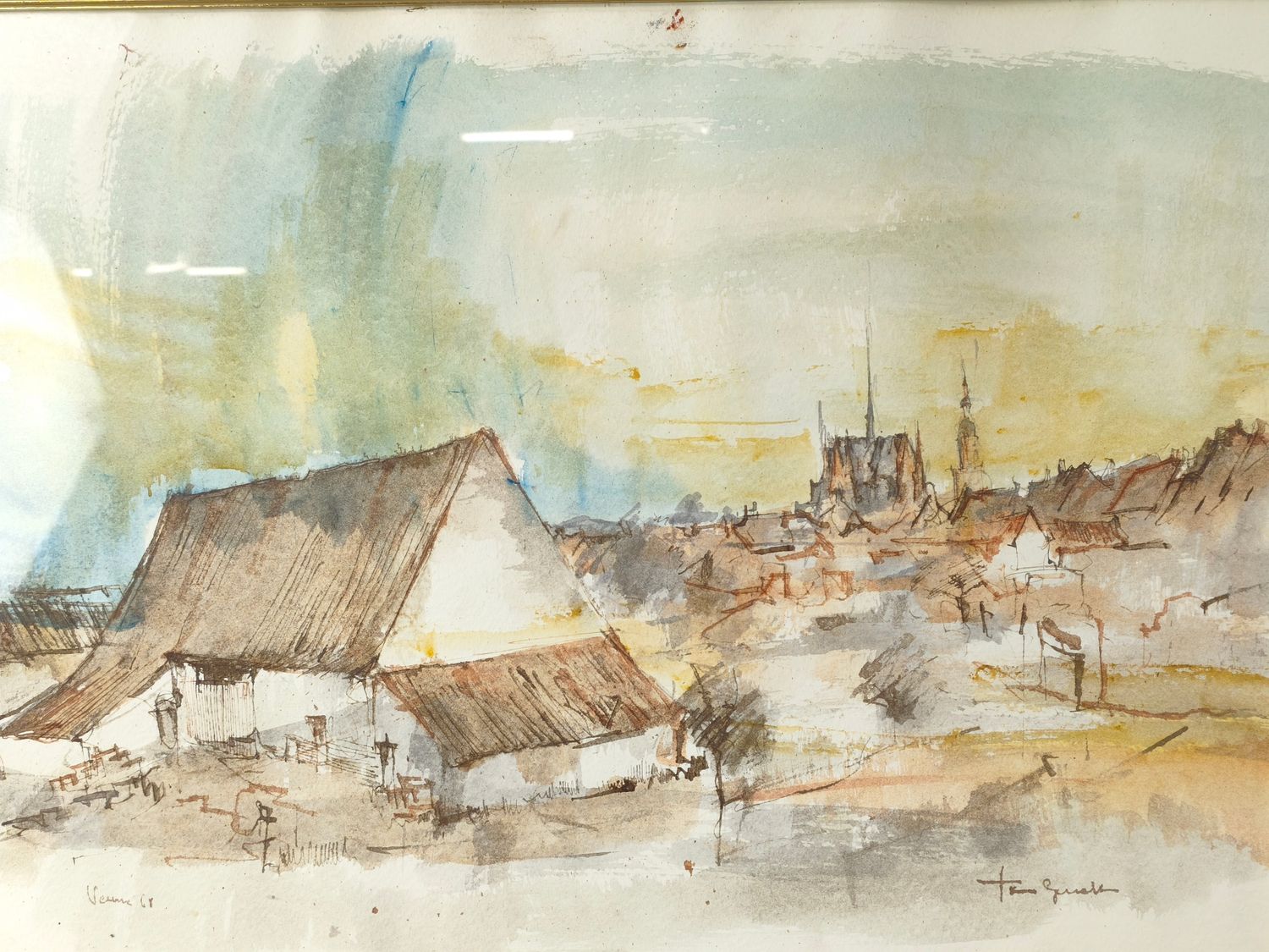 José van Gucht - watercolour - Veurne