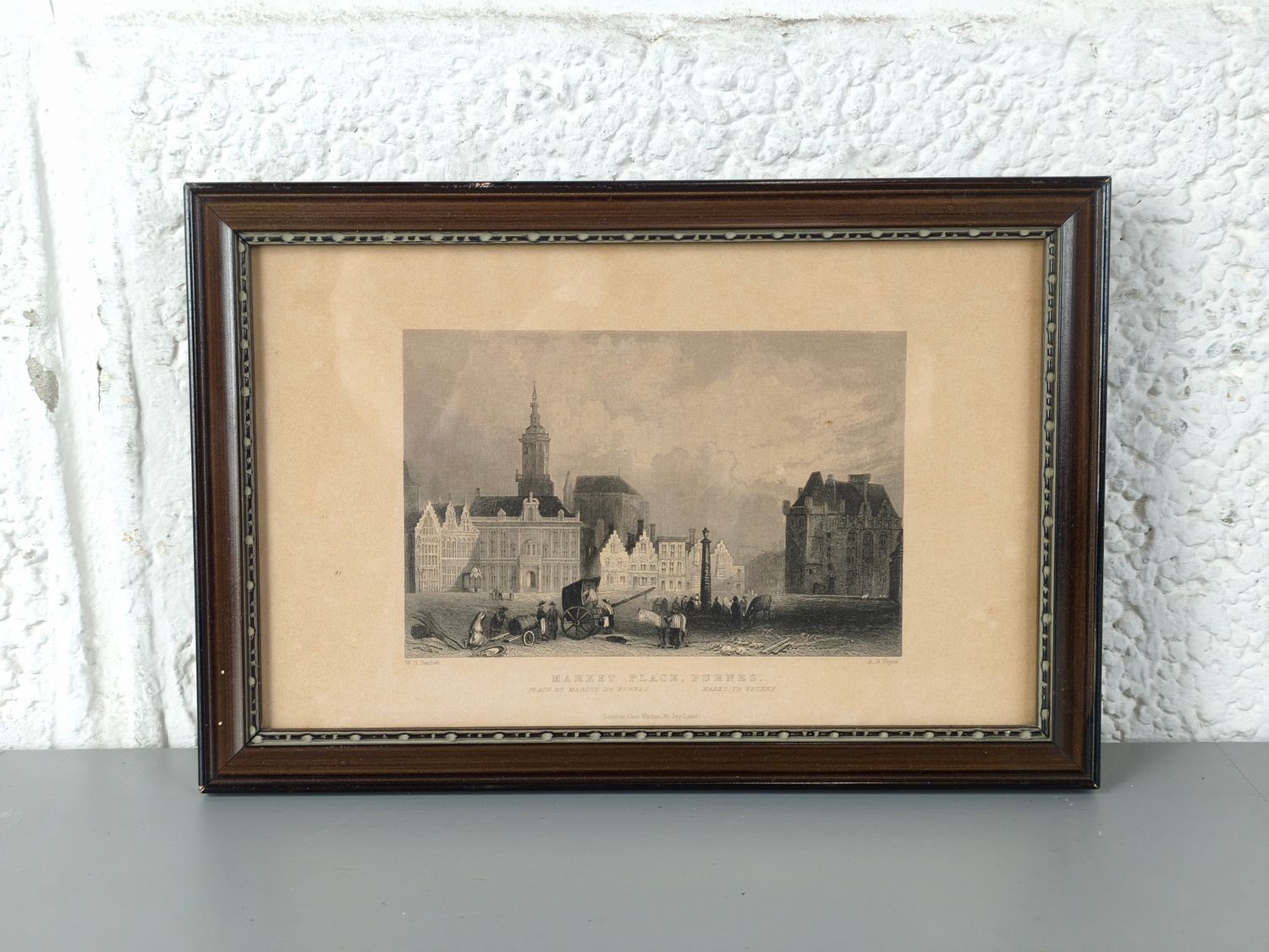Antique engraving of Veurne