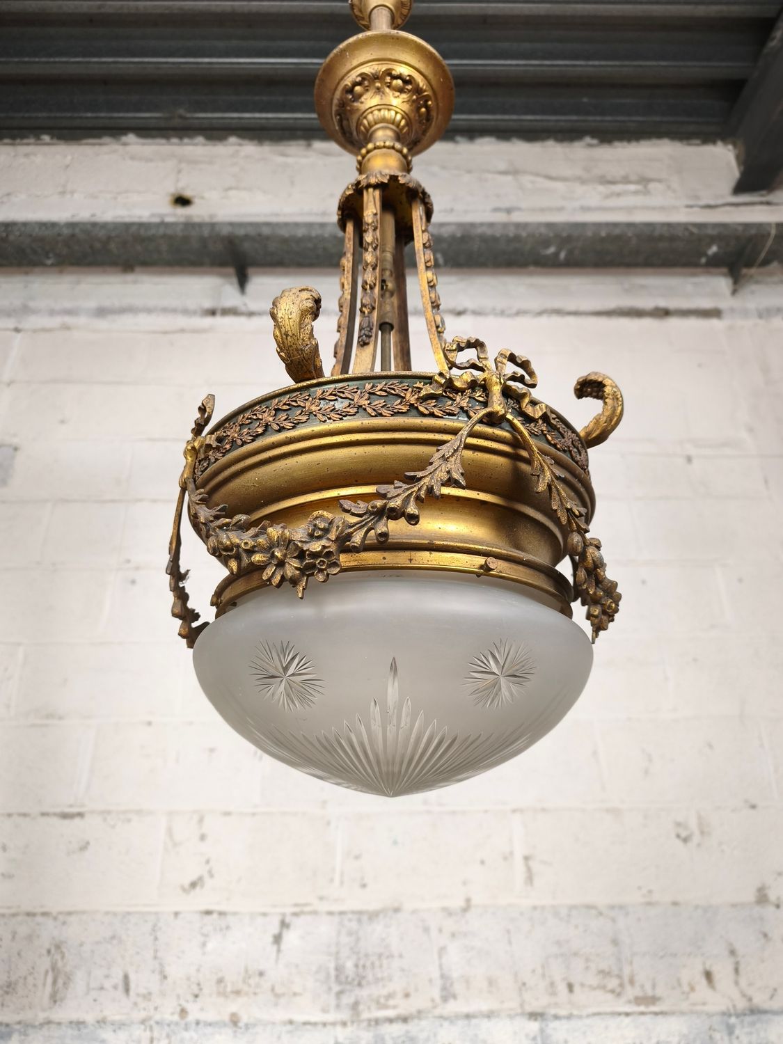 Gilt bronze chandelier, 19th century