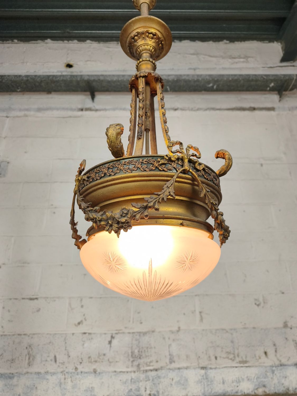 Gilt bronze chandelier, 19th century