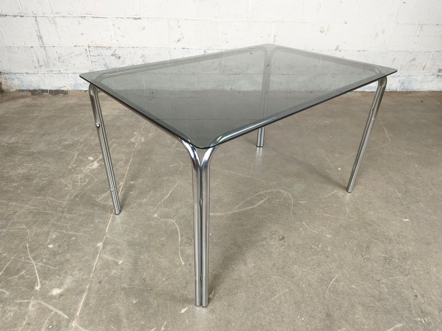 Vintage chrome dining table