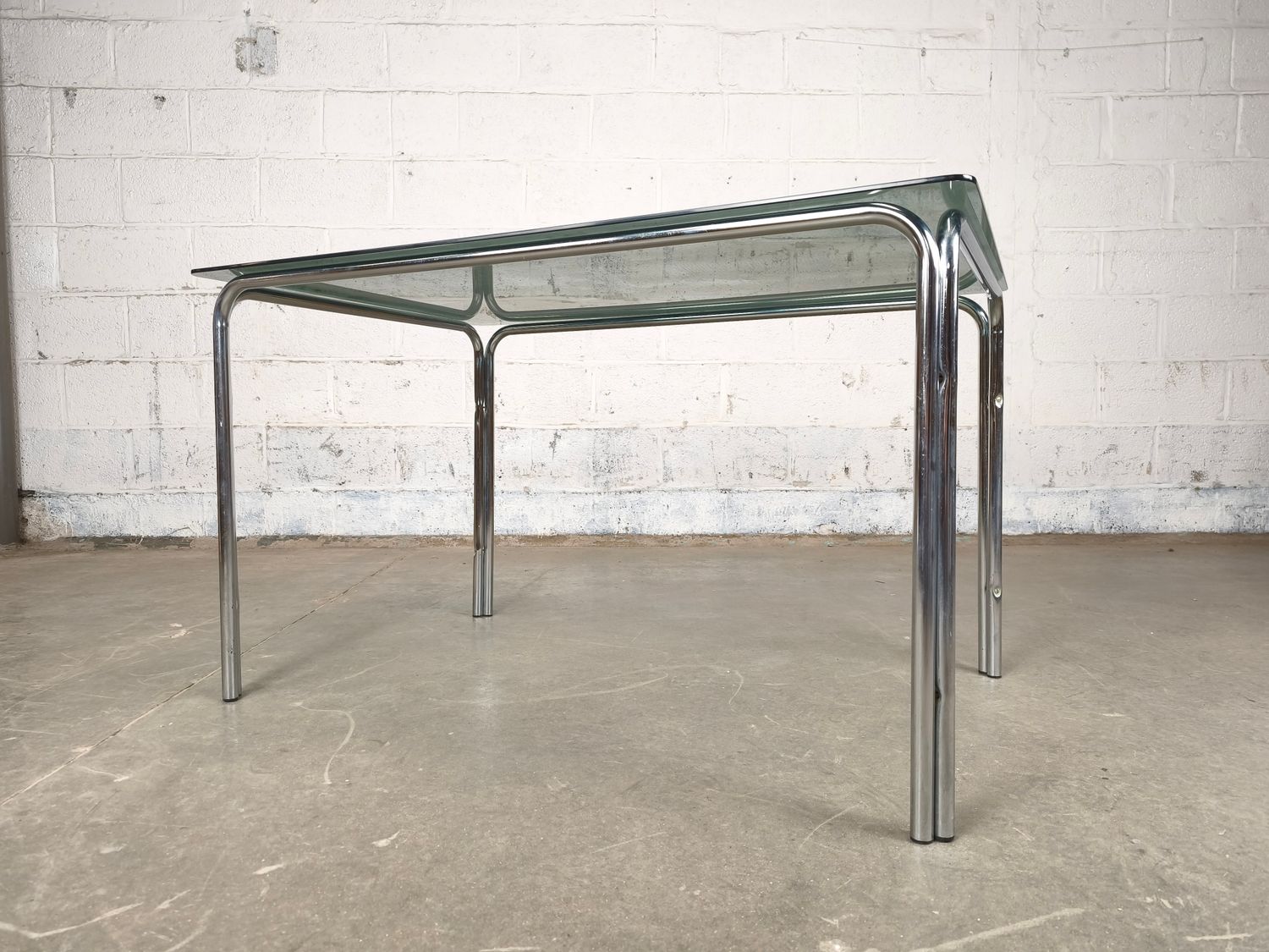 Vintage chrome dining table