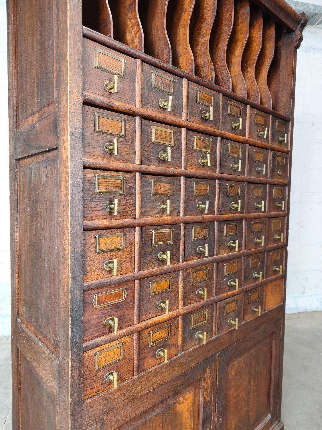 Large antique wooden drawer cabinet