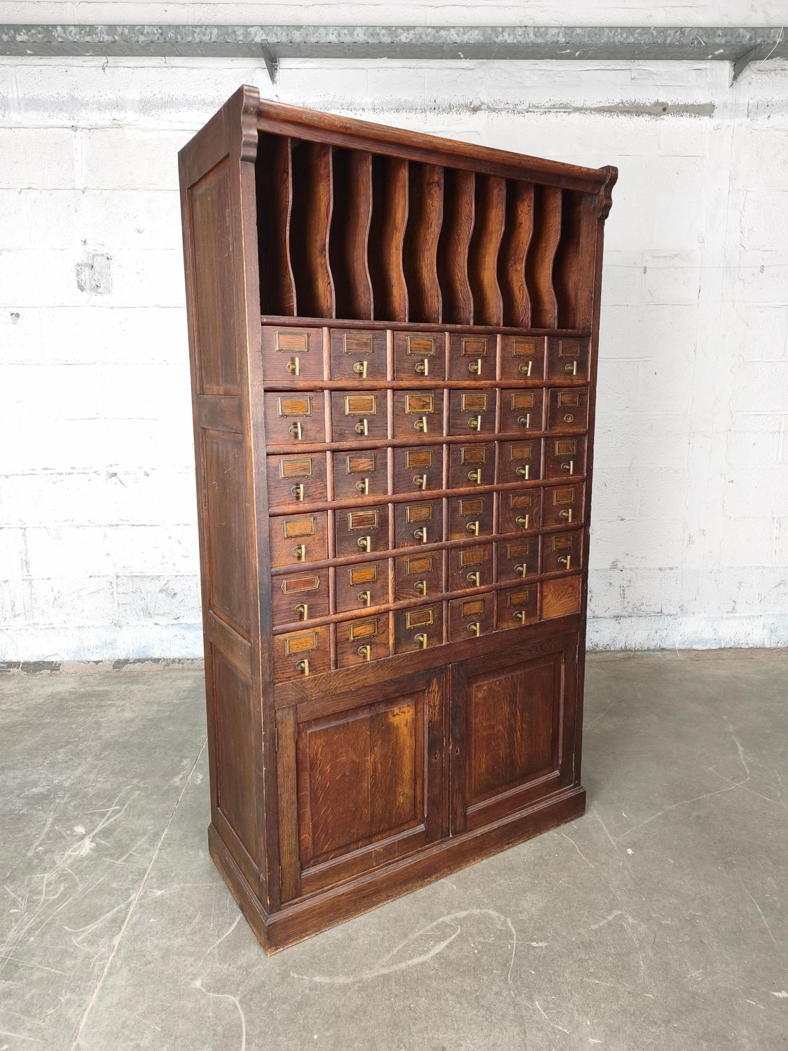 Large antique wooden drawer cabinet