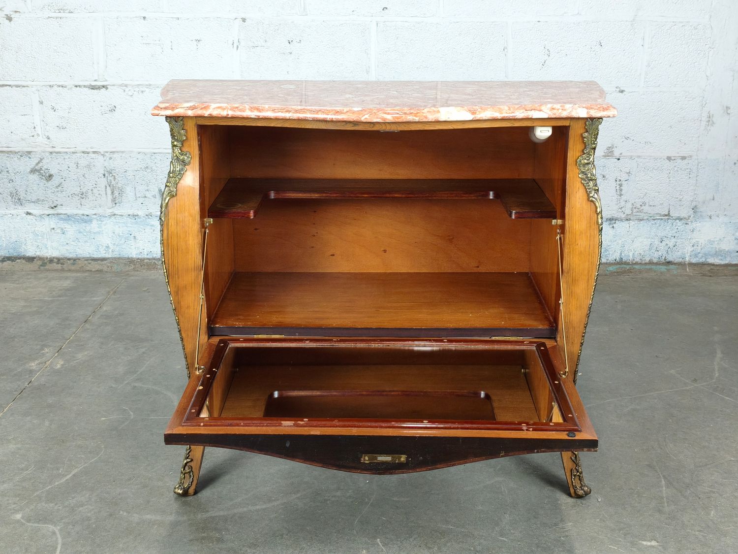 Louis XV style bar cabinet